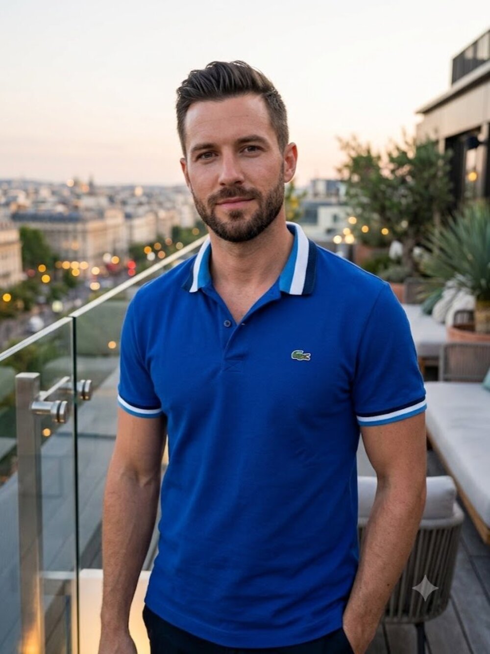 Lacoste Polo Shirt - royal blue - size L - Slim Fit